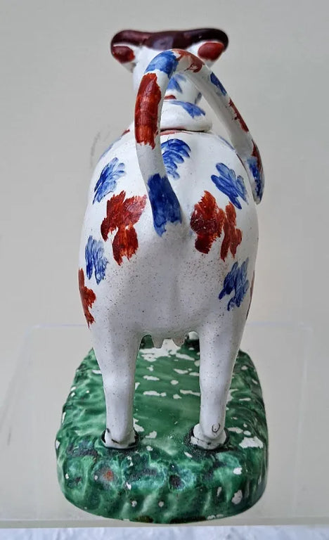 Antique Welsh Georgian Pottery Cow Creamer