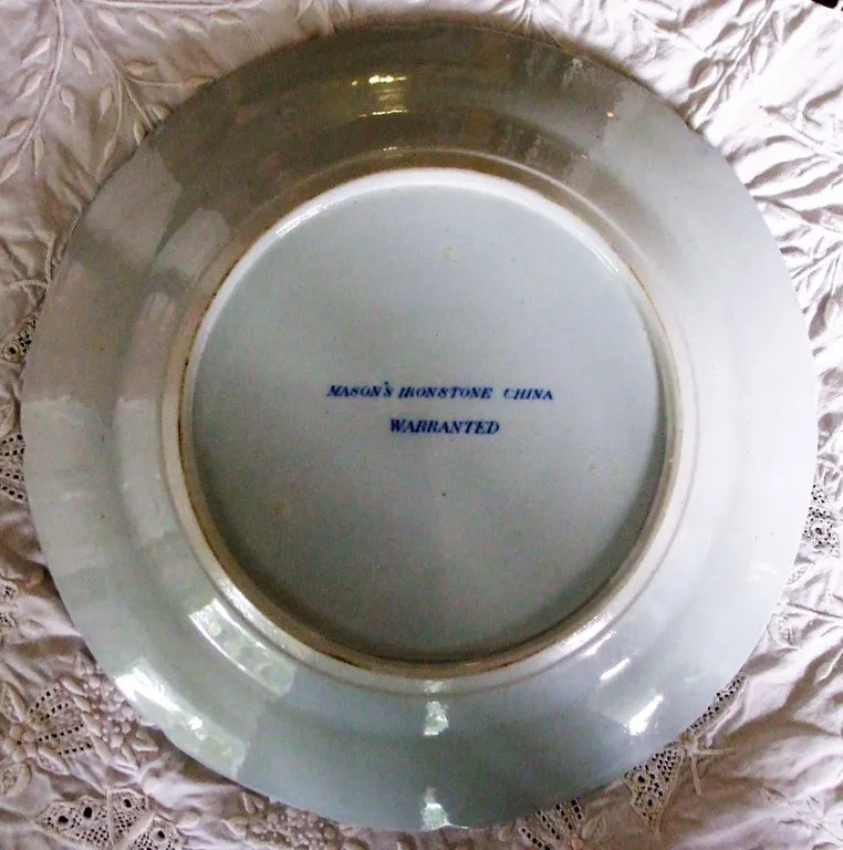 Antique Georgian Blue & White Transfer Mason's Ironstone Plate