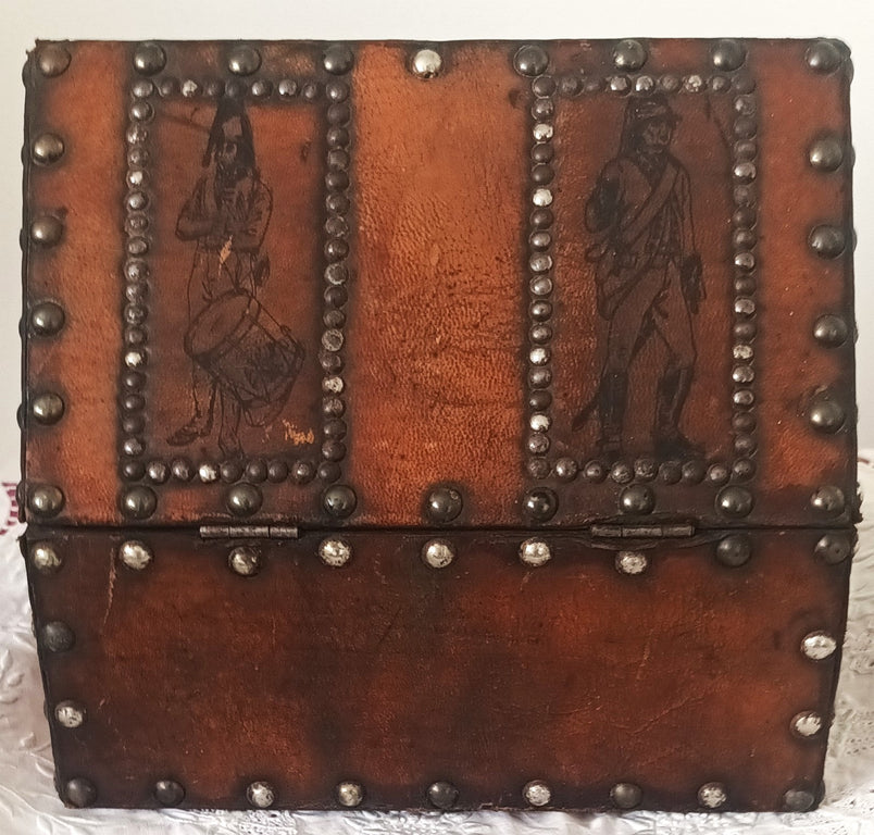 Antique Georgian Leather-bound Casket / Chasse