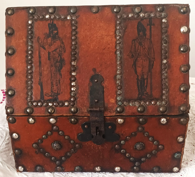 Antique Georgian Leather-bound Casket / Chasse
