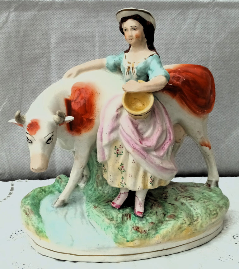 Pair of Victorian Staffordshire Figures ~ 