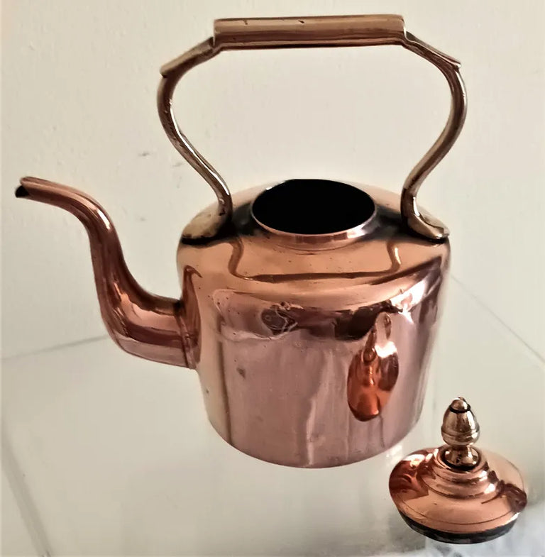 Antique Miniature Copper Kettle