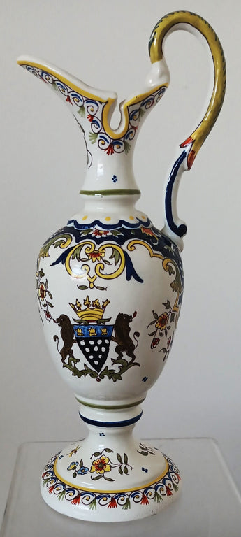 Vintage Desvres French Faience Ewer ~ 