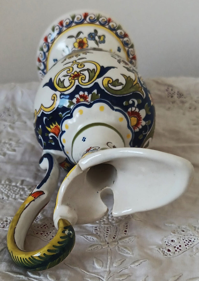 Vintage Desvres French Faience Ewer ~ 