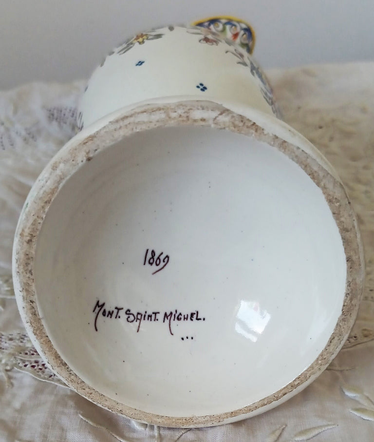 Vintage Desvres French Faience Ewer ~ 