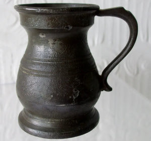 Edwardian Pewter 1/2 Gill Measure ~ Morgan Crossley & Co.