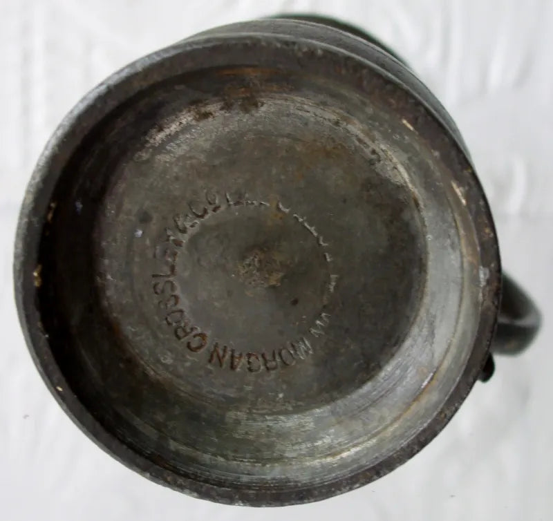 Edwardian Pewter 1/2 Gill Measure ~ Morgan Crossley & Co.