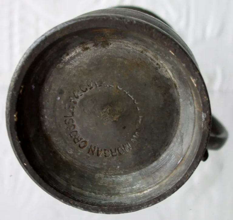 Edwardian Pewter 1/2 Gill Measure ~ Morgan Crossley & Co.