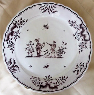 Antique Moustiers French Faience Dish