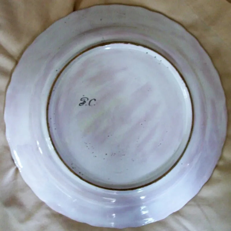 Antique Moustiers French Faience Dish