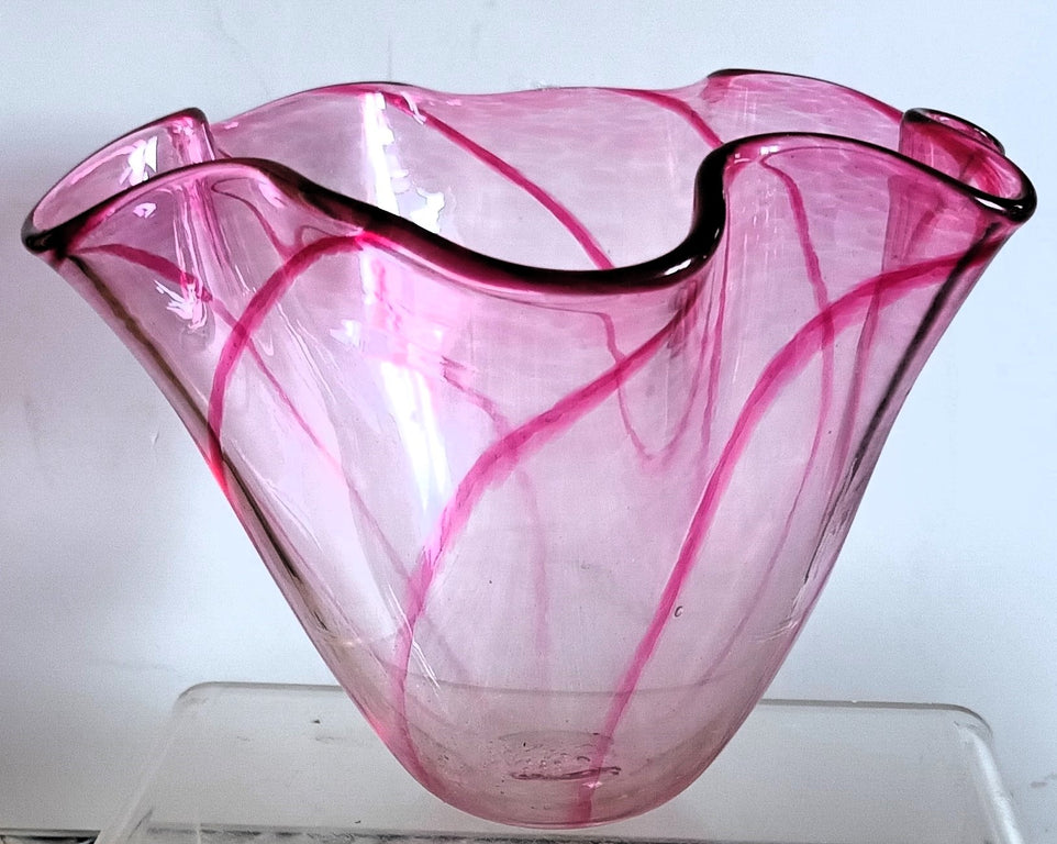 Murano Cranberry Vase 1a