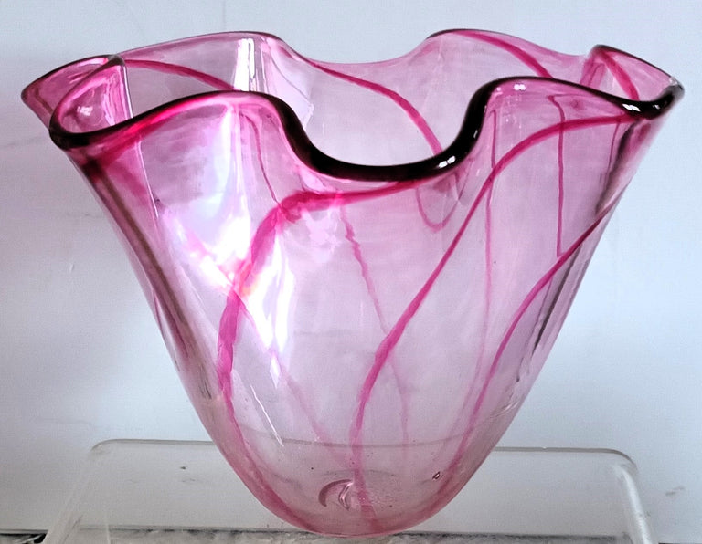 Murano Cranberry Vase 1d
