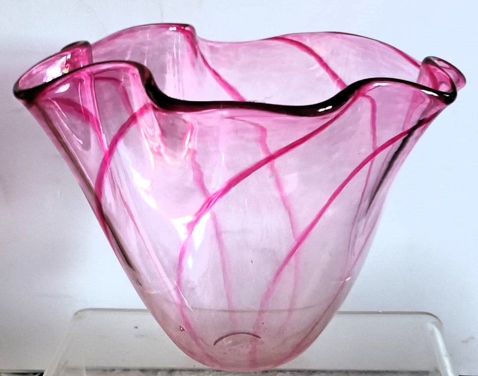 Murano Cranberry Vase 1f