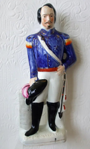 Antique Victorian Staffordshire Royal Portrait Figure ~ "Napoleon III"