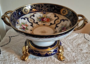 Vintage Japanese Noritake Porcelain Bowl on Stand