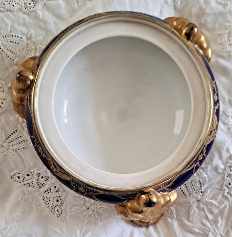 Vintage Japanese Noritake Porcelain Bowl on Stand