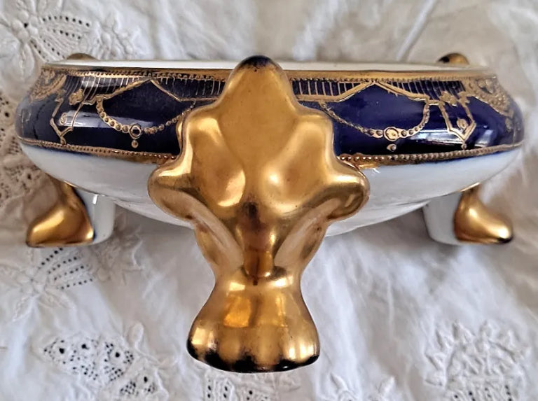 Vintage Japanese Noritake Porcelain Bowl on Stand