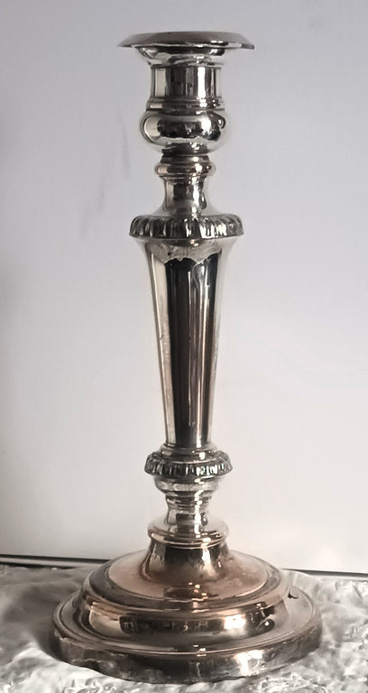 Antique English Victorian Old Sheffield Plate Candlestick
