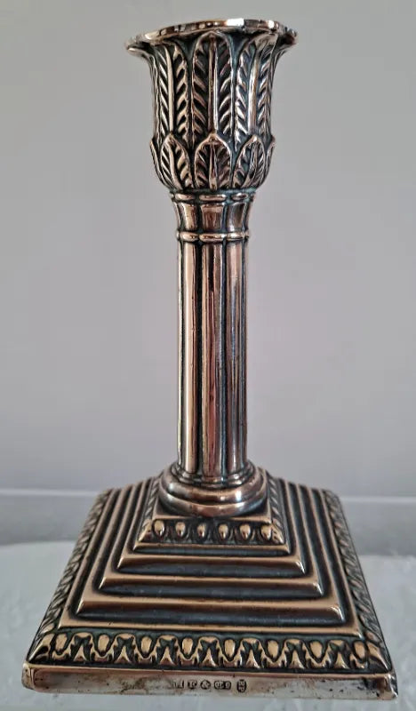 Antique Victorian Silver Plated Desk Candlestick