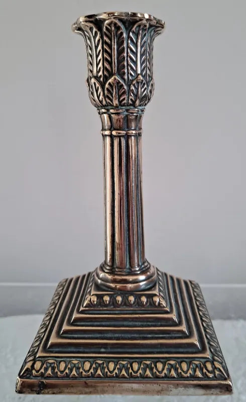 Antique Victorian Silver Plated Desk Candlestick