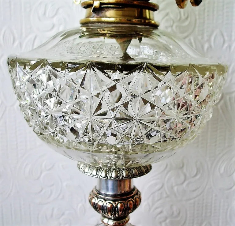 Antique English Georgian / Victorian Old Sheffield Plate Peg Lamp