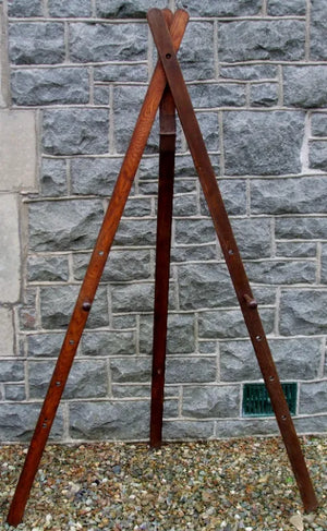 Antique English Victorian Oak Artists' Easel