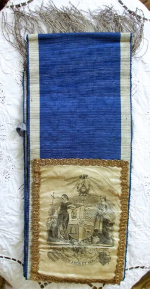 Antique English Ceremonial Sash ~ The Order of Oddfellows