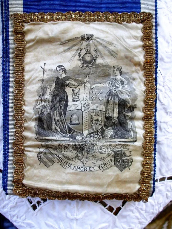 Antique English Ceremonial Sash ~ The Order of Oddfellows