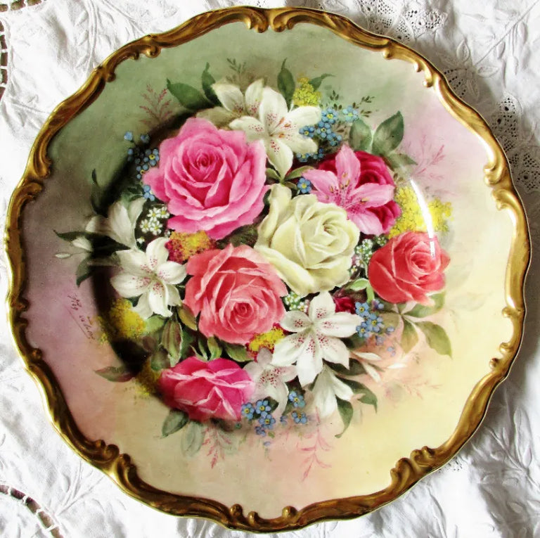 English Porcelain Cabinet Plate ~  