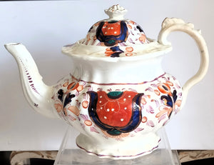 Oriental - Coloured Hexagon Teapot 1a