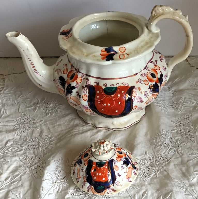 Oriental - Coloured Hexagon Teapot 1e