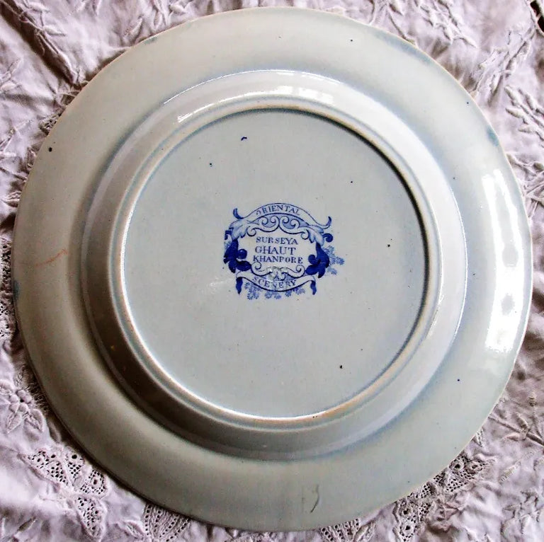 Georgian Blue & White Transfer 