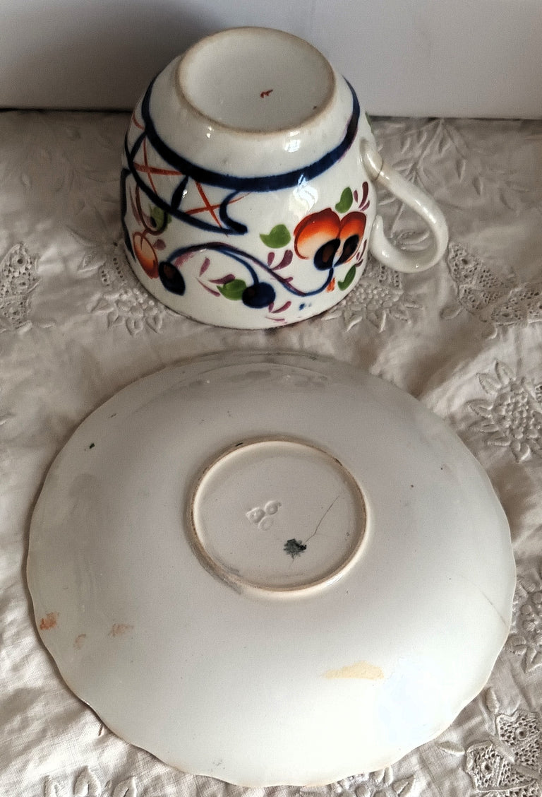 Oyster Tea Cup and Saucer 1c