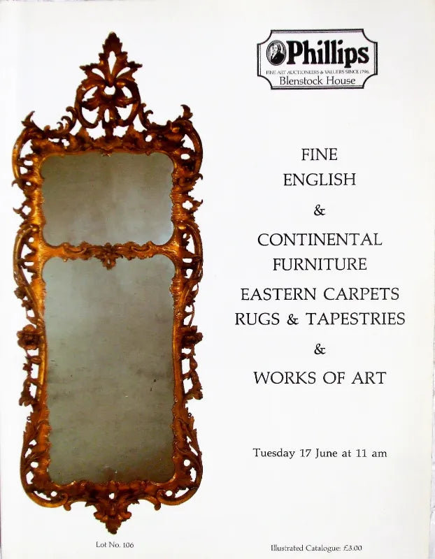 Phillips ~ Furniture, Rugs, W. O. A. ~ London ~ 17. 06. 1986