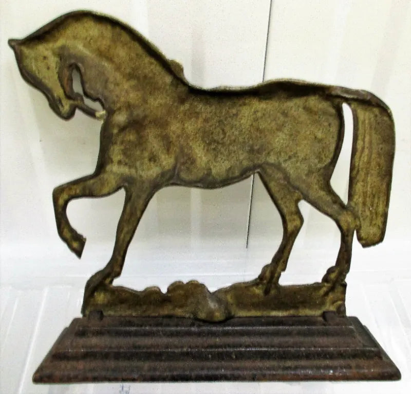 Pair of Antique English Georgian Brass Chimney Horses