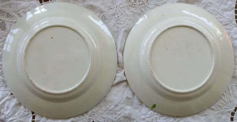 Pair of Antique Georgian Chinoiserie Tea Plates