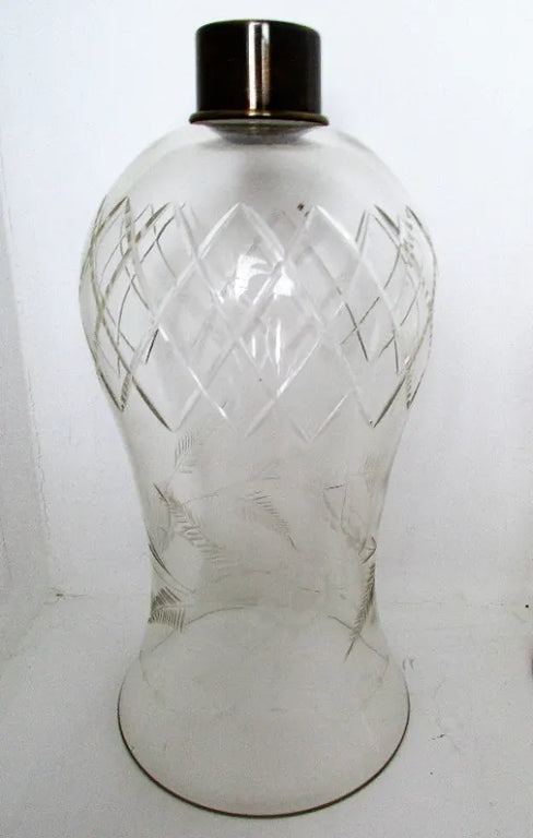 Pair of Antique English Victorian Clear Glass Candle-lustres