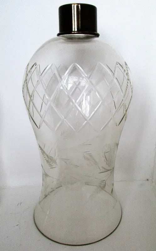 Pair of Antique English Victorian Clear Glass Candle-lustres