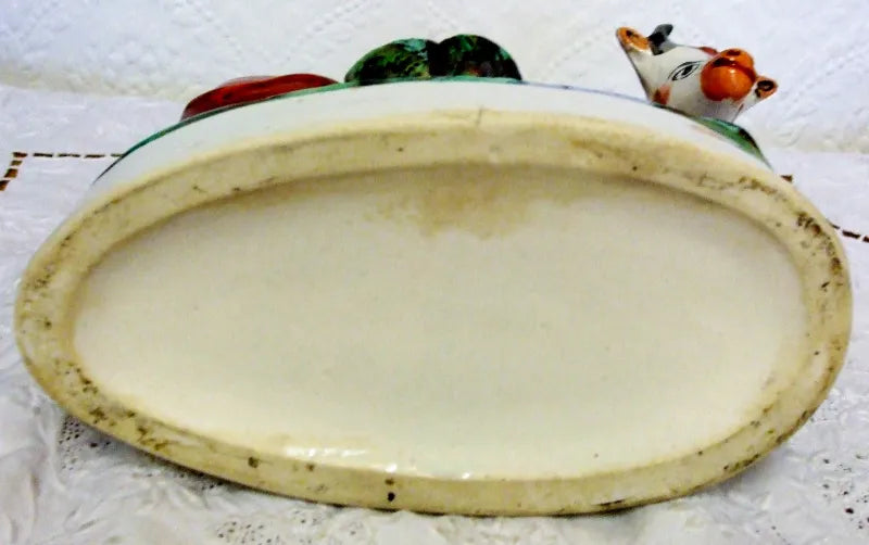 Pair of Antique Victorian Staffordshire Cow & Calf Spill Vases