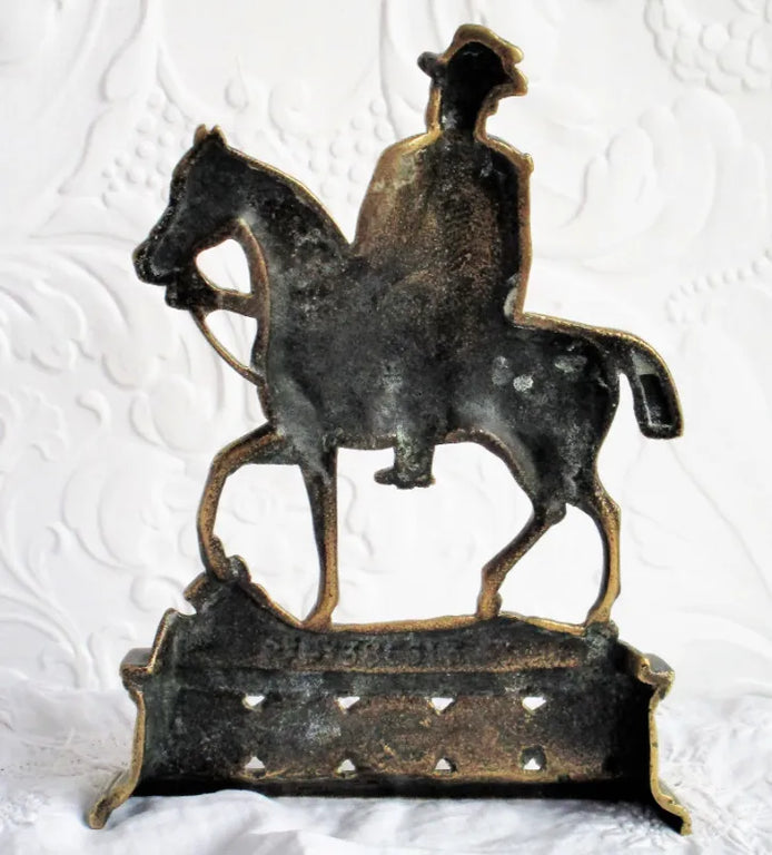 Pair of Antique Brass Chimney Ornaments ~ 