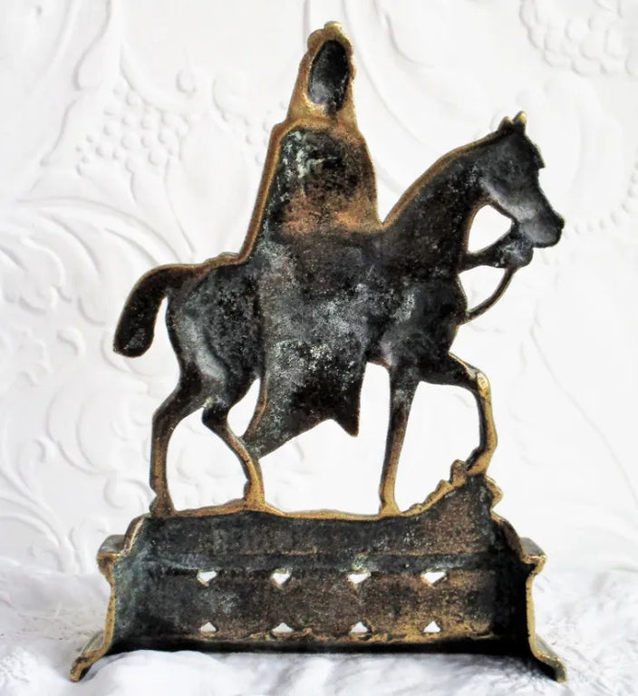 Pair of Antique Brass Chimney Ornaments ~ 