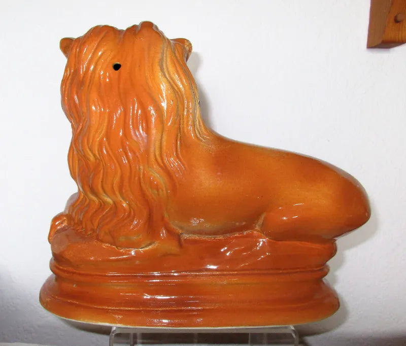 Pair of Antique Edwardian Staffordshire Lions