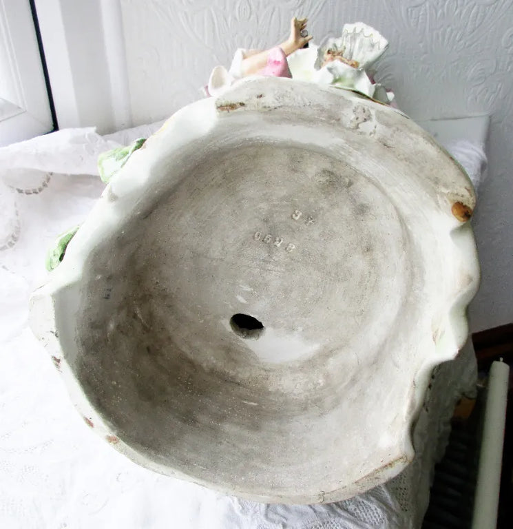 Pair of Antique French Faience Figurines  ~ A Gallant and his Lady