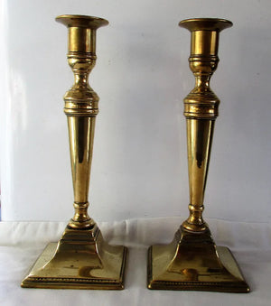 Pair Georgian Brass Candlesticks 11