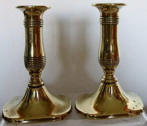 Pair Georgian Brass Candlesticks 2
