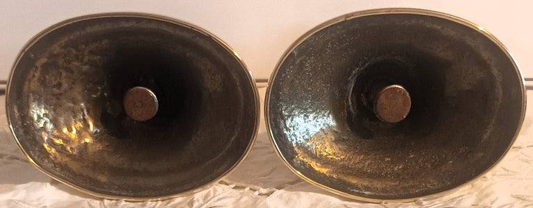 Pair Georgian Brass Candlesticks 32e