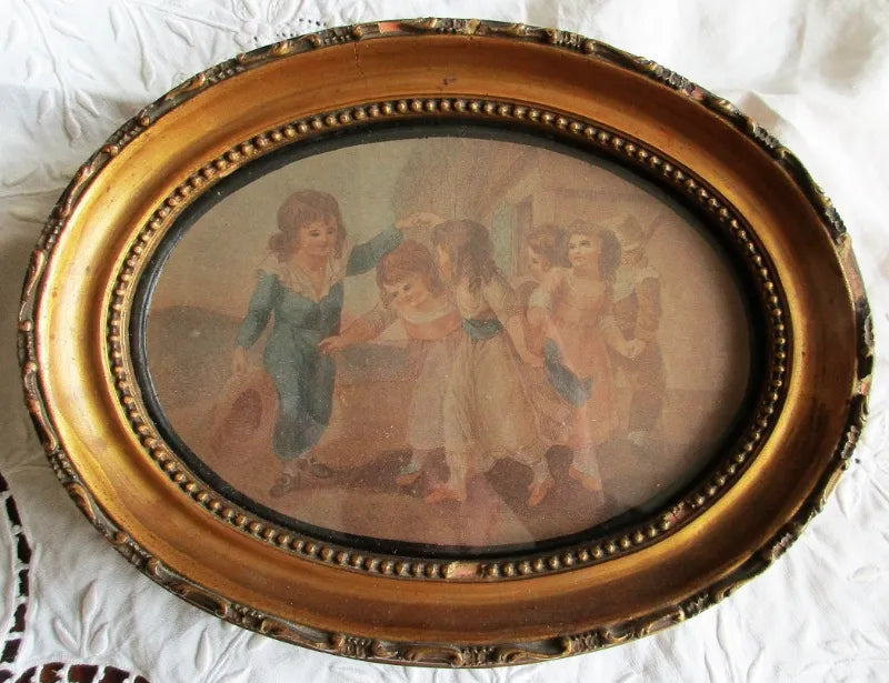 Pair of Georgian Giltwood Framed Stipple Engravings