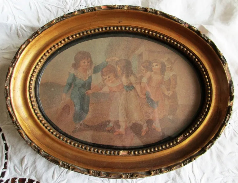 Pair of Georgian Giltwood Framed Stipple Engravings