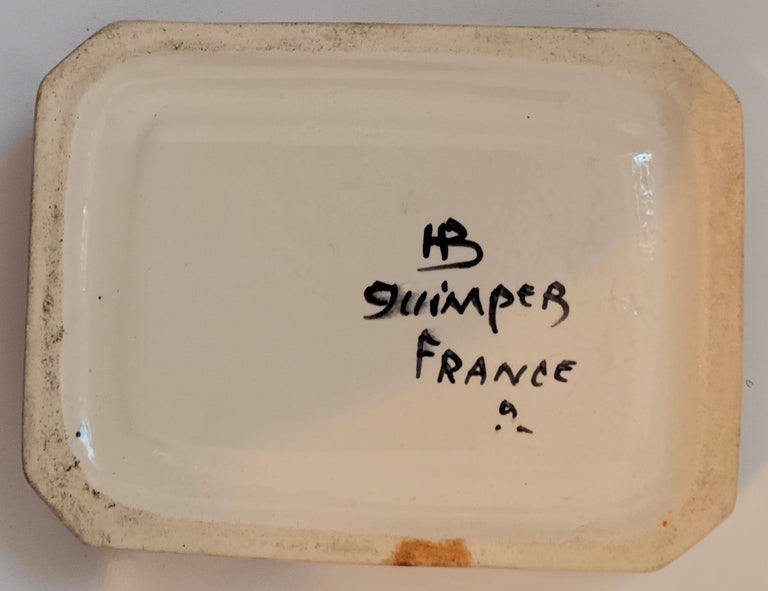 Pair of Antique HB Quimper French Faience Dishes