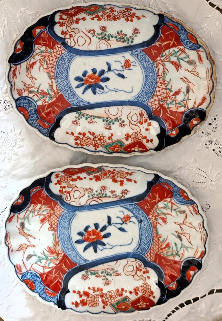 Pair Imari Dishes 3a